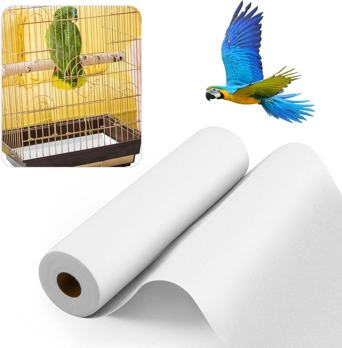 Drydiet Cage Liner for Birds, Parakeet Cage Liners - 100 ft x 11 Inch