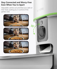 Automatic Cat Feeder, Over 180-day Battery Life - 4L-White / WiFi & Camera - image 2
