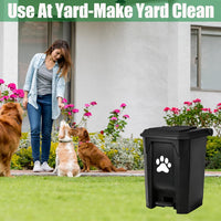 Dog Poop Trash Can Outside with Poop Scooper - Black / 20L - image 3