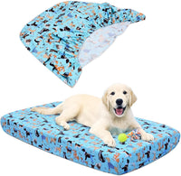 Dog Bed Covers Replacement Washable Elastic Edged 36" x 27" x 6" – Essentials for Dogs - Blue / 36.0"L x 27.0"W x 6.0"Th