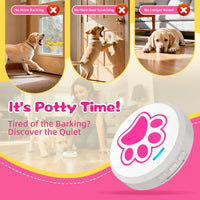 Dog Training Bells for Door - 2 White-pink Button - image 2