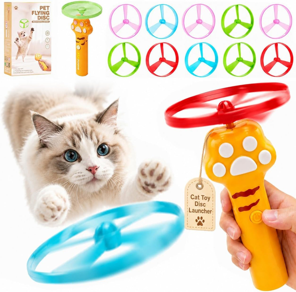 Cat Toy Launcher for Kitten Toys, Cat Toys Interactive - brown
