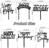 Gold Birthday Cake Topper - Black - image 2