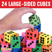 Big Foam Dice Set 24 Pack, Non-Toxic - 24 Pack - image 2