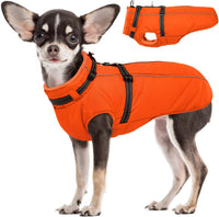 Dog Coat for Large Dogs Waterproof Dog Jacket with Harness Built in – Essentials for Dogs - Small / Orange