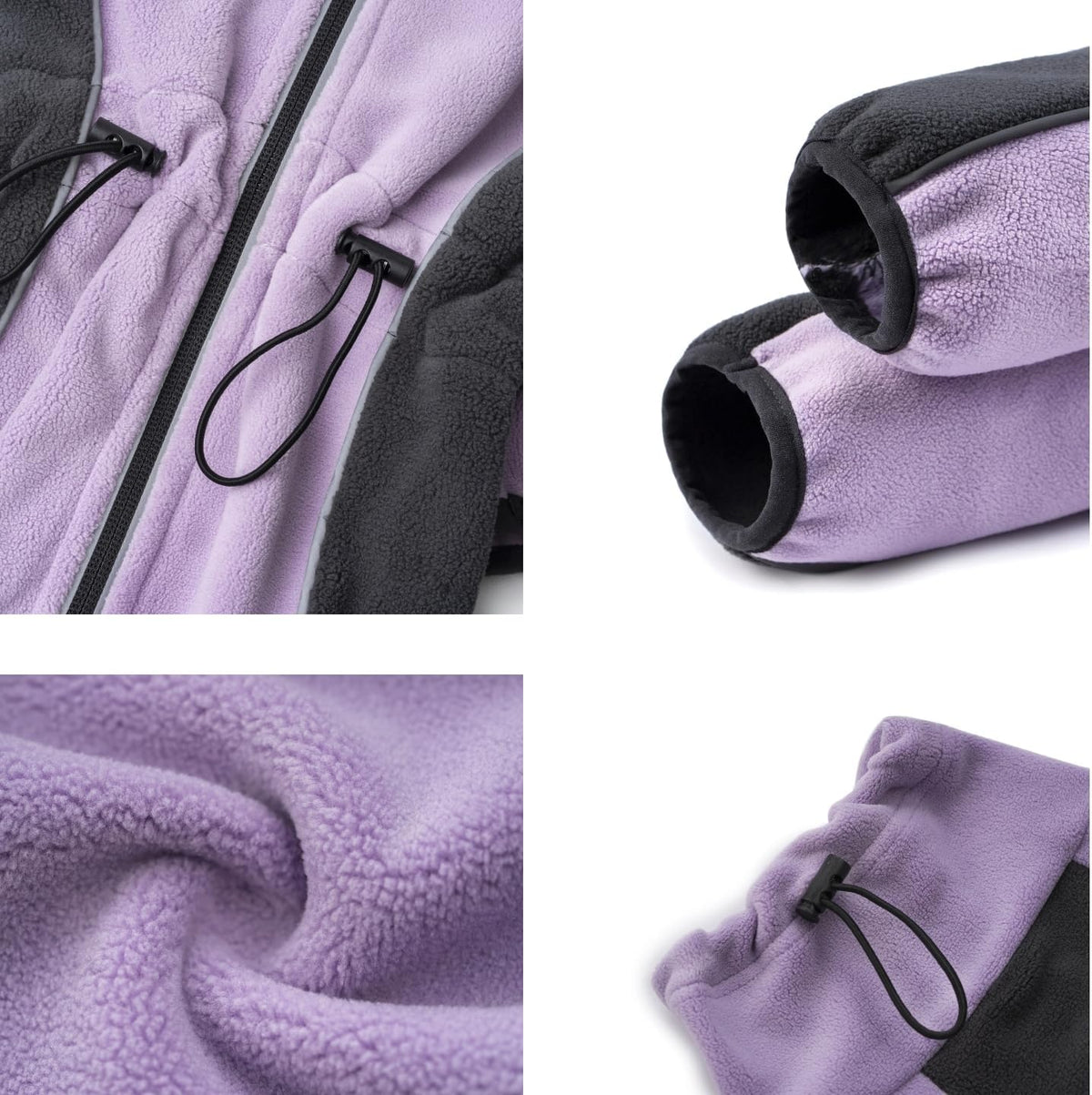 Fleece Dog Coat for Small Medium Dog - Purple / M - image 3