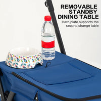 Pet Stroller Cat Dog Stroller Travel Folding Pet Carriers（Blue）