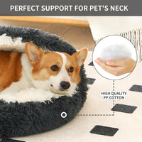 Hooded Donut Dog Bed – Essentials for Dogs - Dark grey / Medium 23.6'' - image 3