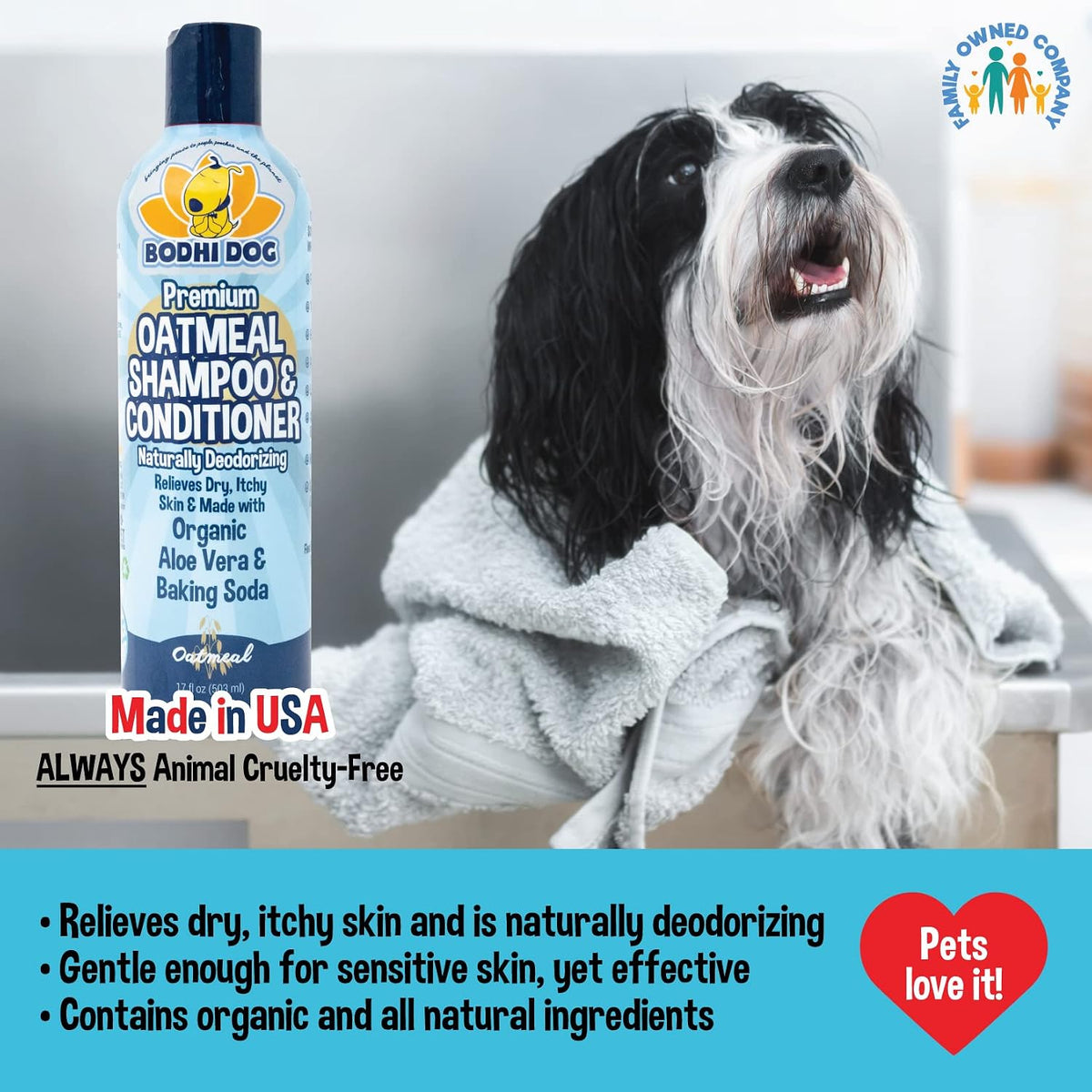 Bodhi Dog Skunk Shampoo | Skunk Smell Odor Remover Cleans & Deodorizes Using Essential Oils - Oatmeal / 17 Fl Oz - image 3