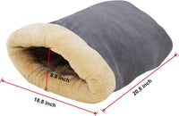 4 in 1 Self Warming Burrow Cat Bed Hideway Sleeping Cuddle Cave – Essentials for Cats - Gray - image 4
