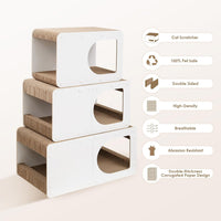 EHEYCIGA Cardboard Cat Scratcher House - 23x13x11.4inch / White - image 2
