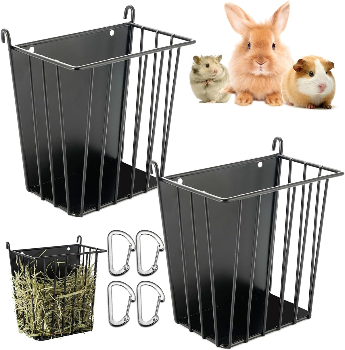LUAVIARU Upgrades 2pcs Hay Feeder Rabbit, Guinea Pig - 2 Pack