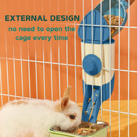 Rabbit Hay Feeder, Hay Rack for Bunny Guinea Pig Chinchilla - Blue - image 3