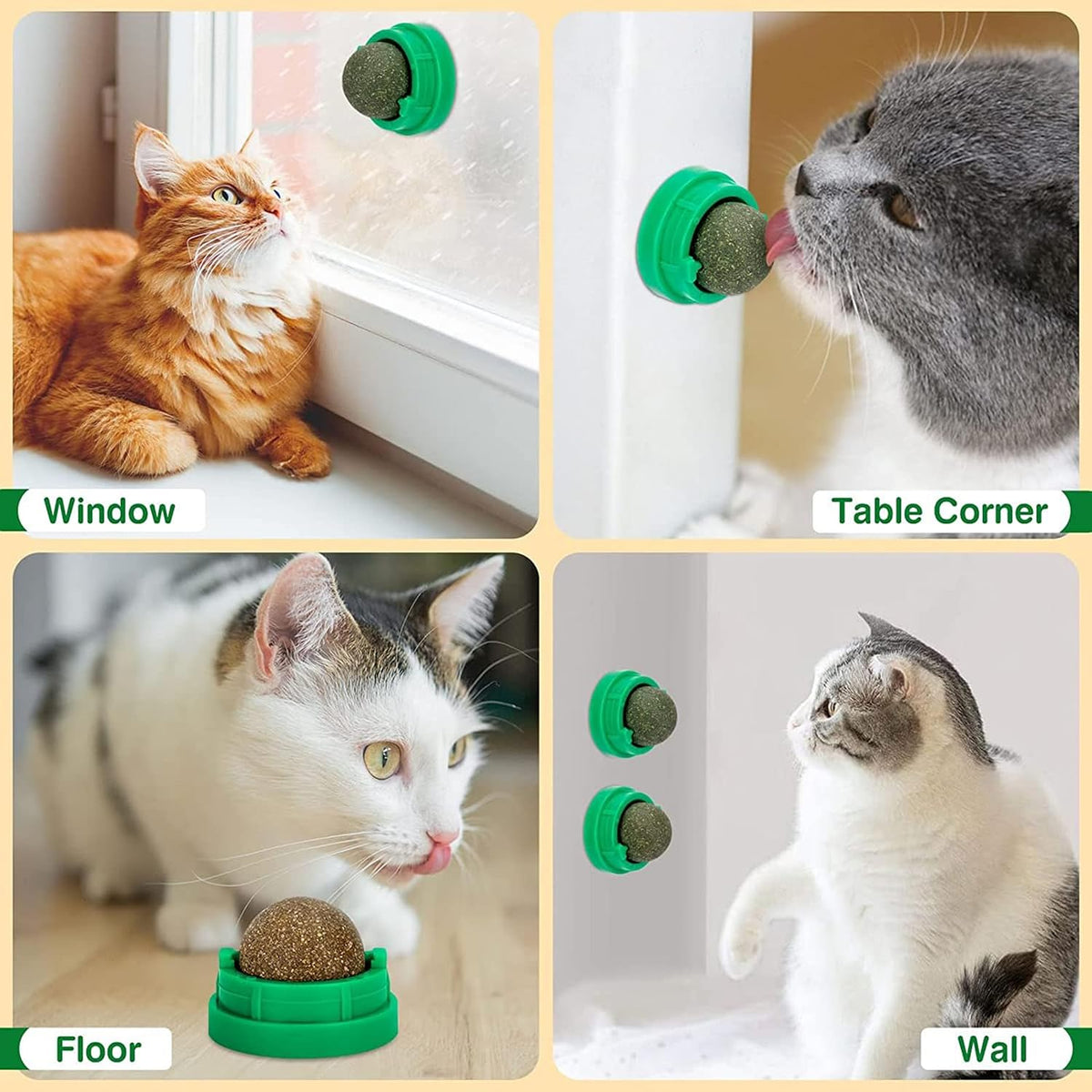 3 Pack Catnip Balls for Cats Wall - image 4