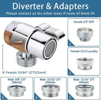 Klleyna Filter Dog Shower-Attachment for Bathtub-Faucet - ON/OFF Shower Head Attaches to Tub Spout, Pet Wash Hose Sink Sprayer (5 Adapters), Bathroom Kitchen Tap Extension for Hair Washing & Baby Bath