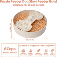 Slow Feeder Dog Bowl for Large Dogs with Non-Slip Base - L / Pink - image 4