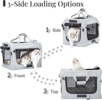 Extra Large Cat Carrier for 2 Cats - 24.0"L x 16.5"W x 16.5"H / Starry Grey - image 4