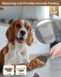 2 PACK Dog Food Scoop,1 Cup Capacity Pet Food Scoop For Dog and Cat – Essentials for Dogs - Grey - image 4