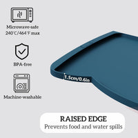 OHMO Cat Food Mat, Silicone Pet Feeding Mat, 18x9.8 - 24"L x 15"W / Teal - image 4