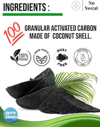 No Sweat Activated Carbon Cat Litter Odour Neutralizer- Made Of Coconut Shell -All Natural - None Chemical,Toxic Ingredients- Non-Scented-Planet Friendly-Disposable 10 Packs in One Box 250 GR