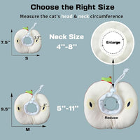 Cat Cone Collar Soft Kitten Donut, Cat Cones to Stop Licking After Surgery and Scratching, Waterproof Elizabethan e Collar for Cats After Neuter, Adjustable Comfy Cats Neck Cone Pillow for Kitty
