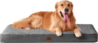 EHEYCIGA Orthopedic Dog Bed Large with Removable Washable Cover - 41*27*3.5 inches / Grey