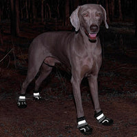 Dog Shoes, Waterproof Dog Boots & Paw Protectors with Anti-Slip Sole, 4pcs/Set Pet Dog Booties, Reflective Dog Shoes for Small Medium Large, Winter Snowy Summer Hot Pavement (Black, 3# (XS))