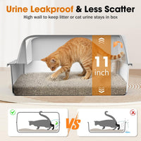 2PACK Stainless Steel Litter Box - Silver Grey / XL - image 2