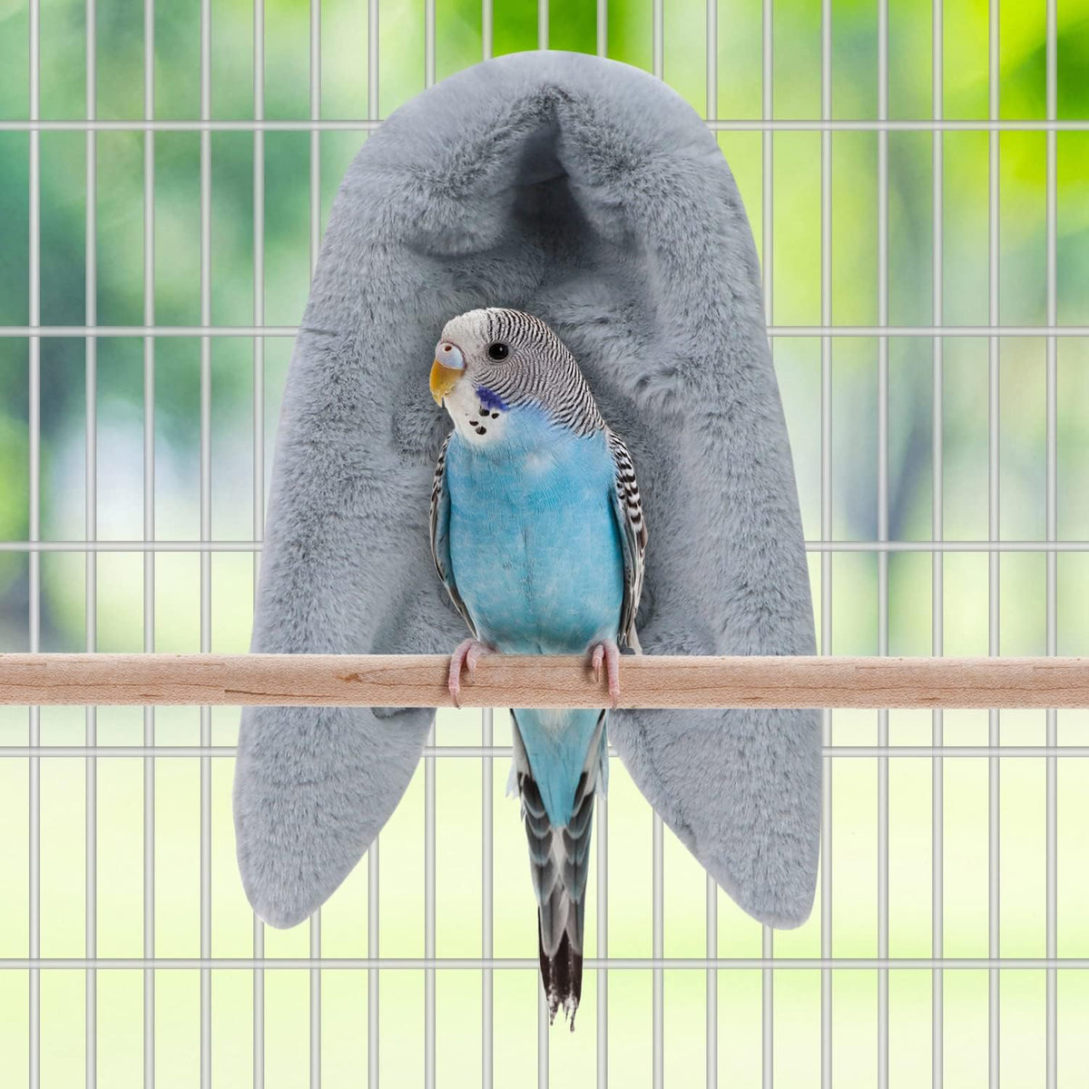 Wontee Cozy Bird Blanket Parrot Cage Snuggle Hut Warm Bird Nest House - Medium / Grey - image 3