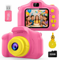 Desuccus Kids Camera for Ages 3-12 - Dark red