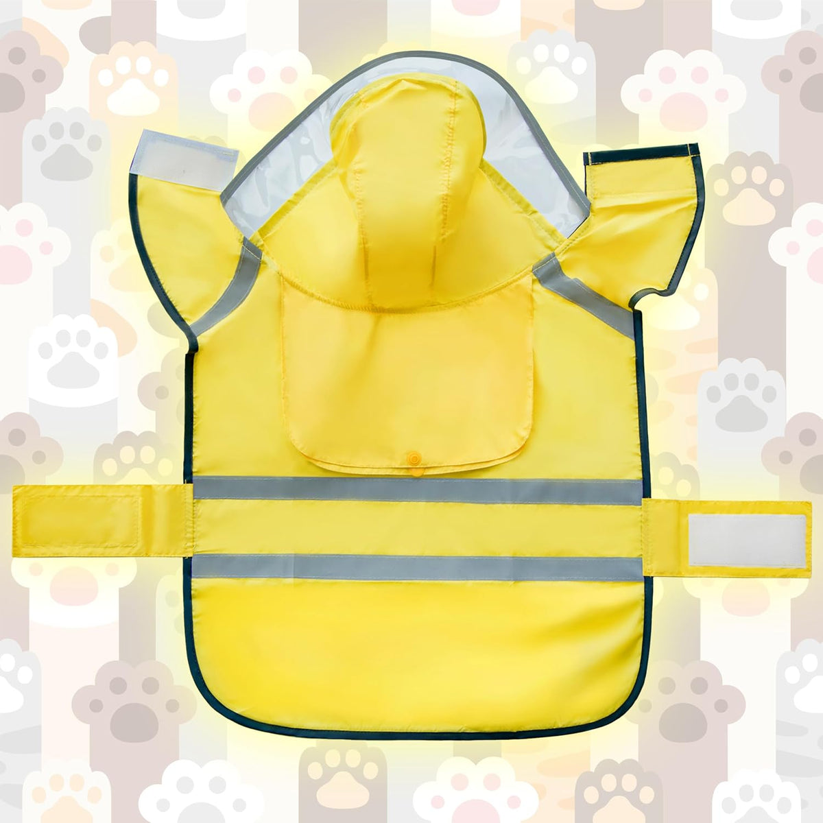 Dog Raincoat, Adjustable Rain Jacket with Hooded Double Layer for Large Medium Small Dogs Puppies - Yellow / Small - image 4