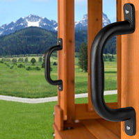 Purife 10 inch matte black metal playground safety handles, 2 pack with screws - view 15