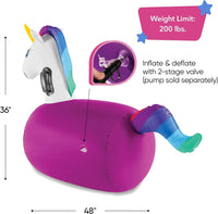 Hearthsong Hop N Go Inflatable Unicorn Riding Bouncy Hopping Toys - Unicorn V2 / 2 Pack - image 3