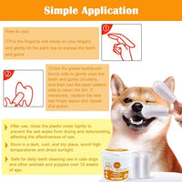 Dog Dental Wipes, Pet Dental Finger Wipes for Dogs & Cats, Dog Teeth Cleaning Wipes, Reduce Plaque & Tartar Buildup, Fresh Breath, Protect Gums, Dog Ear Cleaner Wipes Remove Wax, Coconut Scent, 50Pcs