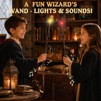 Light Up Magic Wizard Wand with Sounds & 4 Color Lights Illuminating - Brown - image 4
