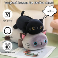 SQEQE Weighted Black Cat Plush - Siamese Cat / Large(23.6 Inch) - image 2