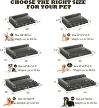 Orthopedic Dog Bed for Large Dogs - 40"L x 28"W x 7"Th / Dark Gray - image 2
