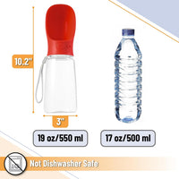 Mr. Pen, Portable Dog Water Bottle - Red - image 3