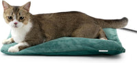 Outdoor Cat Heating Pad, 15.7" x 11.8", 30W, Grey – Essentials for Cats - Green / 19.7"L x 15.7"W