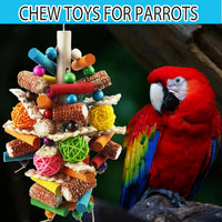 Natural Corn cob Parrot Chewing Toy, Hanging as Foraging Toy – Essentials for Birds - image 3