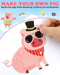 30 Unicorn Make-a-Face Sticker Sheets for Kids – Fun for Kids & Family - Piggy - image 4