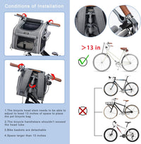 Dog Bike Basket, Expandable Soft-Sided Pet Carrier Backpack with 4 Open Doors, 4 Mesh Windows - Grey-Fits 6-15 Lbs - image 3