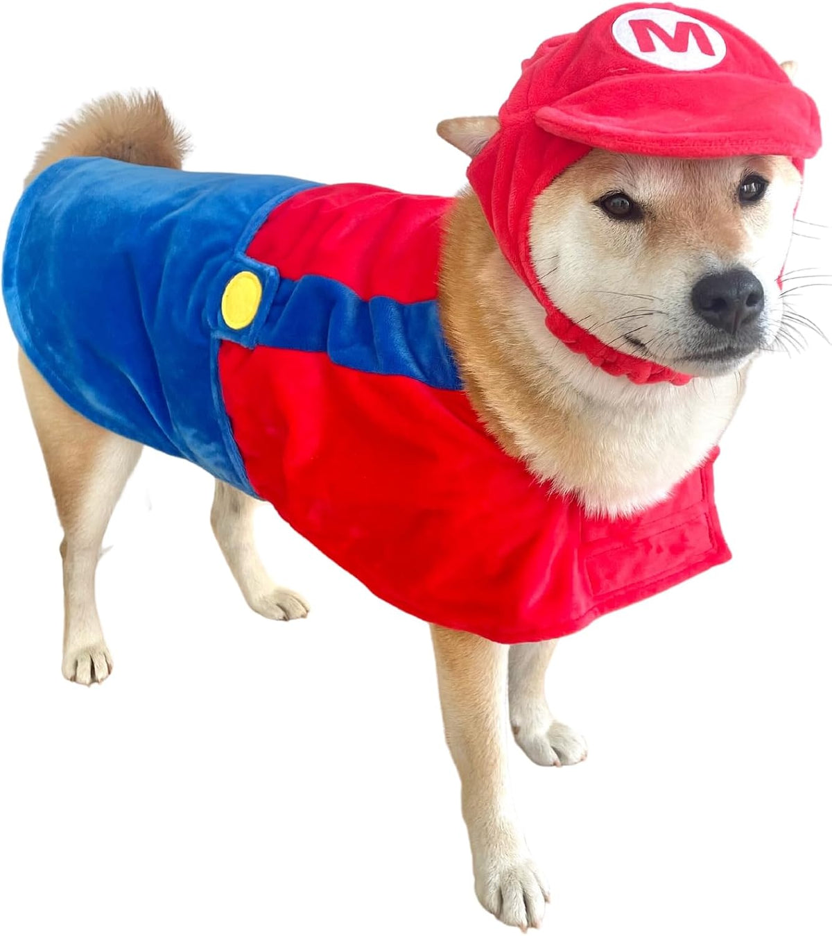 ComfyCamper Hat and Suspenders Dog Costume - X-Large / Red - image 3