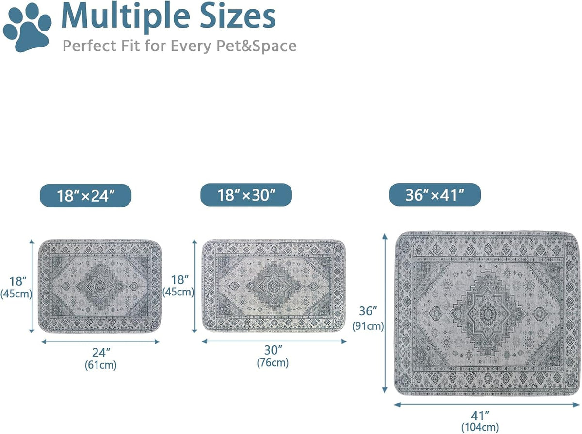 Washable Pee Pads, Super Absorbent Puppy Pads - Gray Medallion / 18"*30"(Pack of 2) - image 2