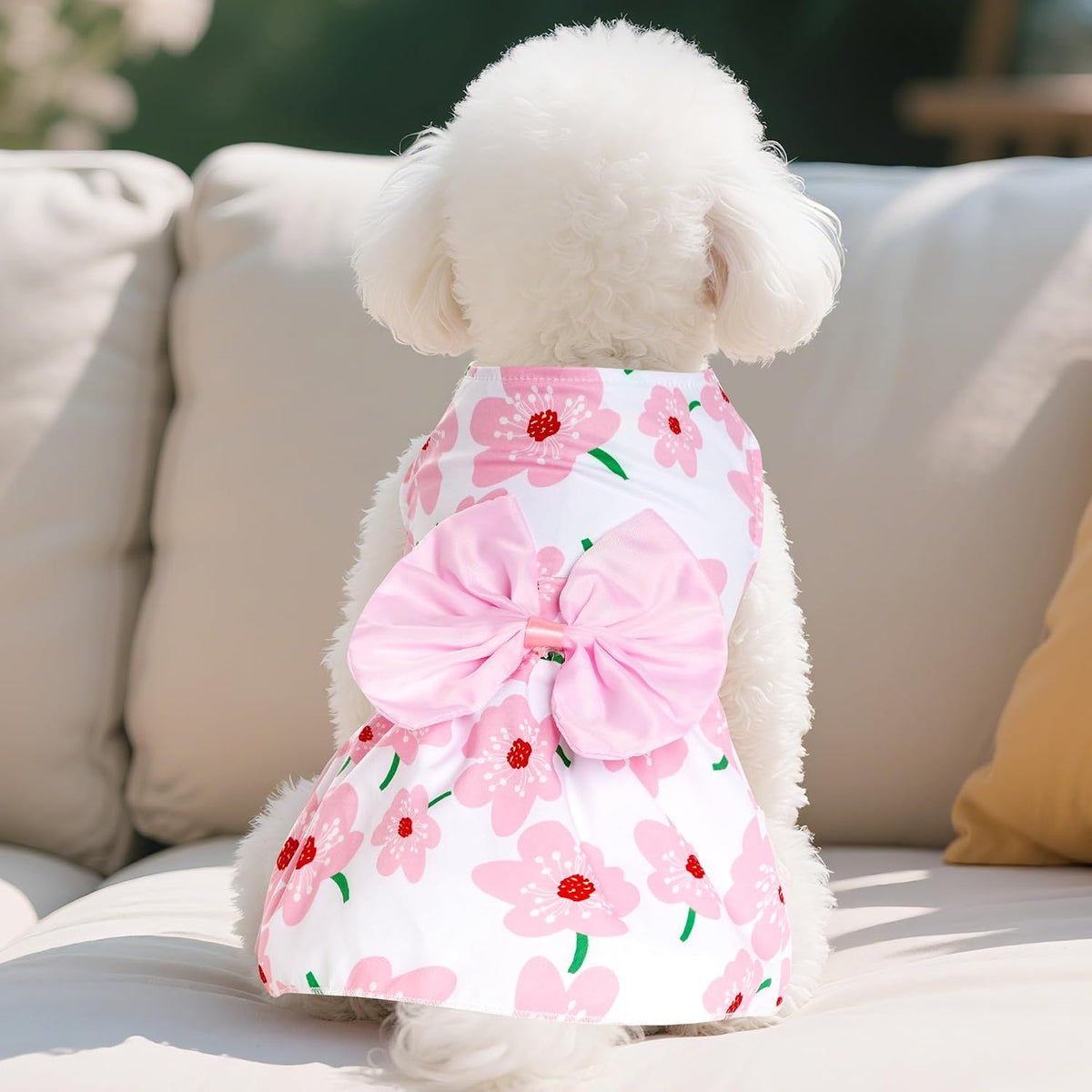 choyaxo Floral Dog Dress Cute Dog Skirt Pet Dress Summer Pet Clothes - Floral / X-Large - image 3
