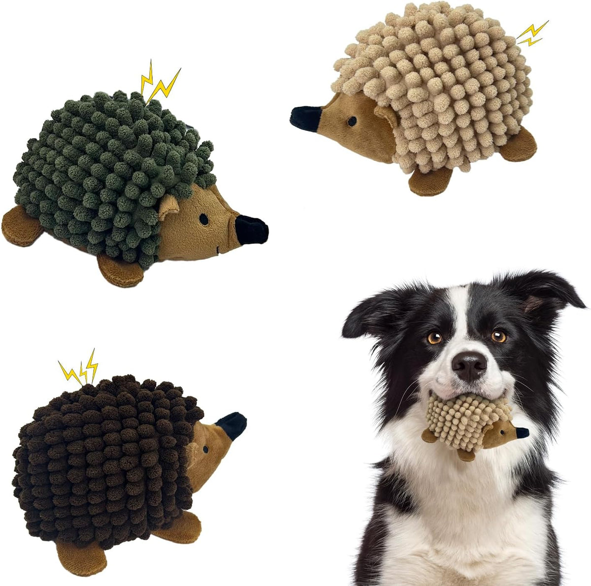 2-in-1 No-Stuffing Hedgehog Dog Toys 3 PCS - Hedgehog dog toys
