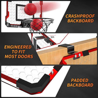 TEMI Indoor Basketball Hoop for Kids, Door Room Basketball Hoop - Basketball Hoop & 4 Balls - image 3