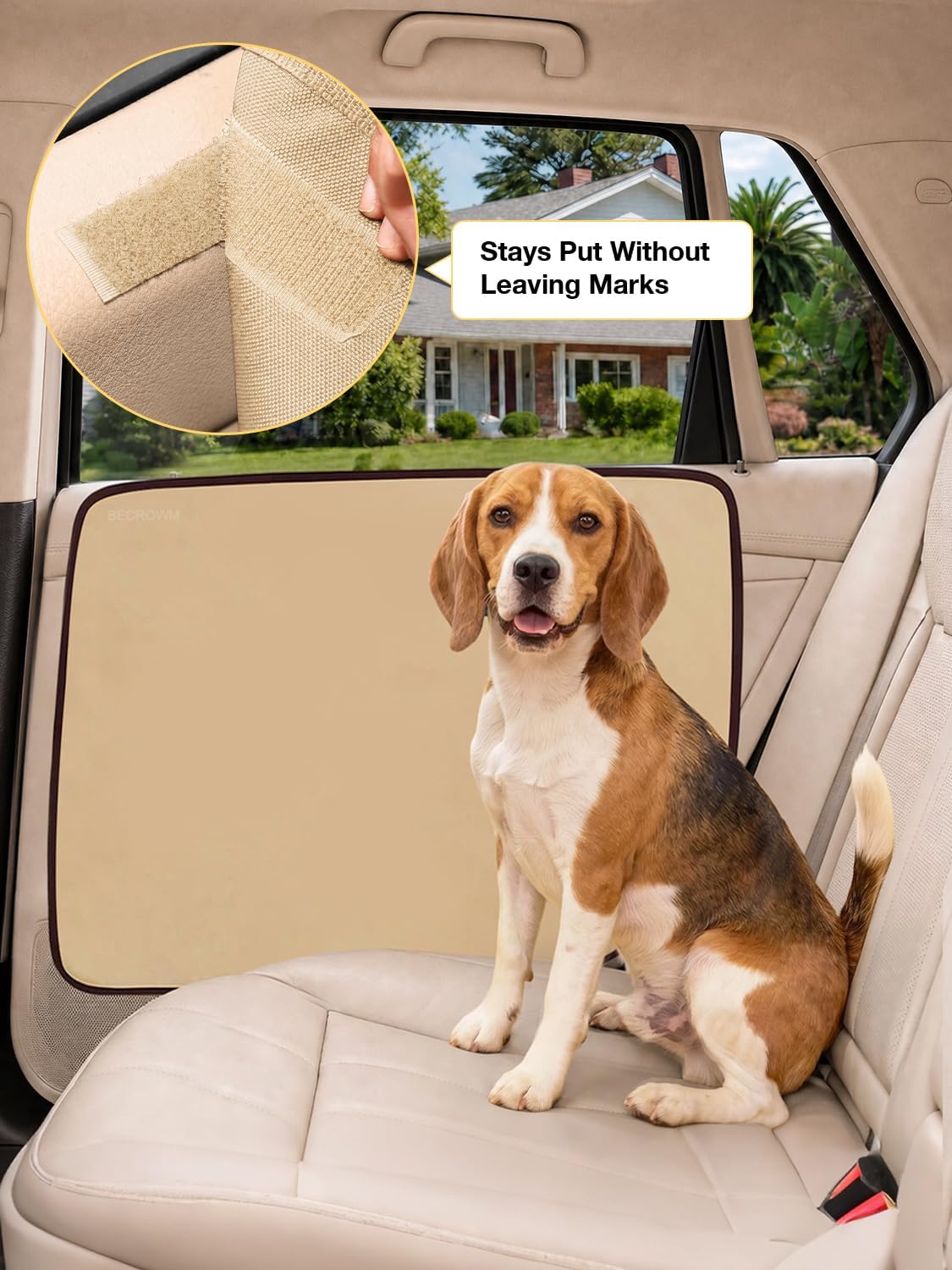 2 Packs Dog Car Travel Accessories - Beige - image 2