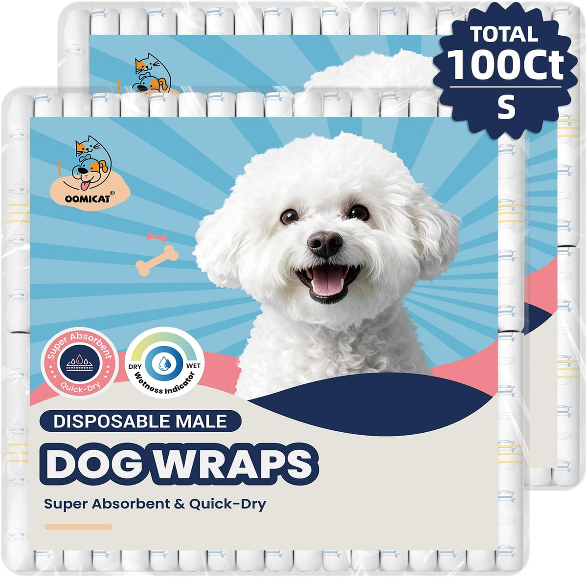 Dog Diapers Male, X-Small 50 Ct - Small: 100Ct