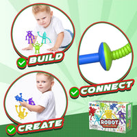 Bath Toys Kids Suction Toy: No Hole Bath Toy for Boys Girls – Fun for Kids & Family - Robot / 6 PCS - image 4